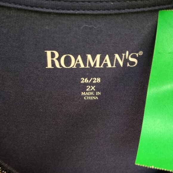 Roaman's Black and Gold Embellished Tunic - Picture 2 of 3